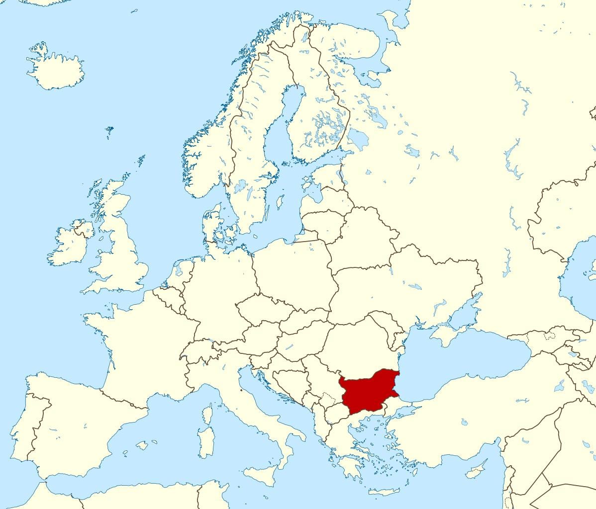 მსოფლიო რუკა გვიჩვენებს, ბულგარეთი