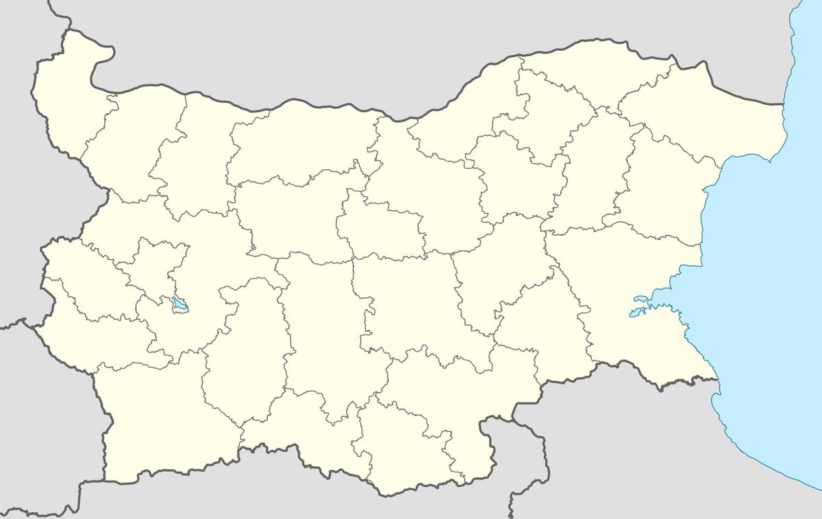 რუკა ბულგარეთი ვექტორული რუკა