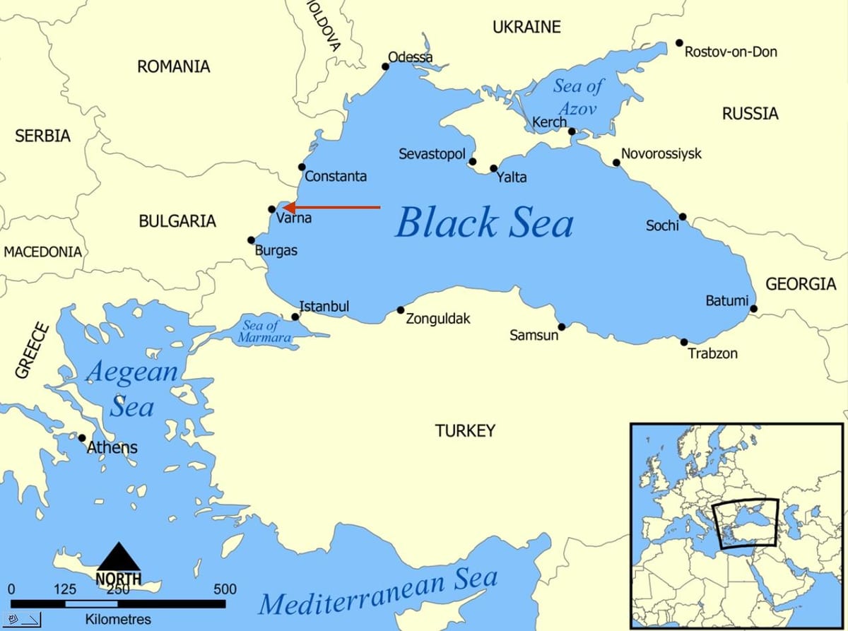 ბულგარეთის ვარნა რუკა