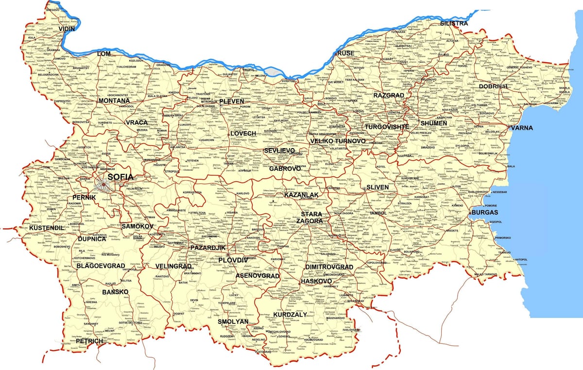 ბულგარეთი ქვეყანა რუკა