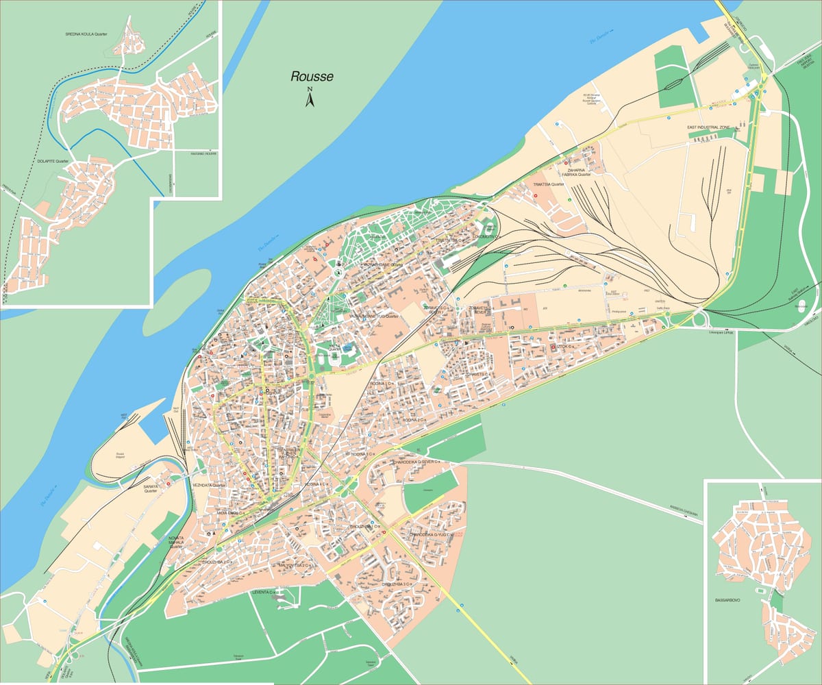 rousse ბულგარეთის რუკა