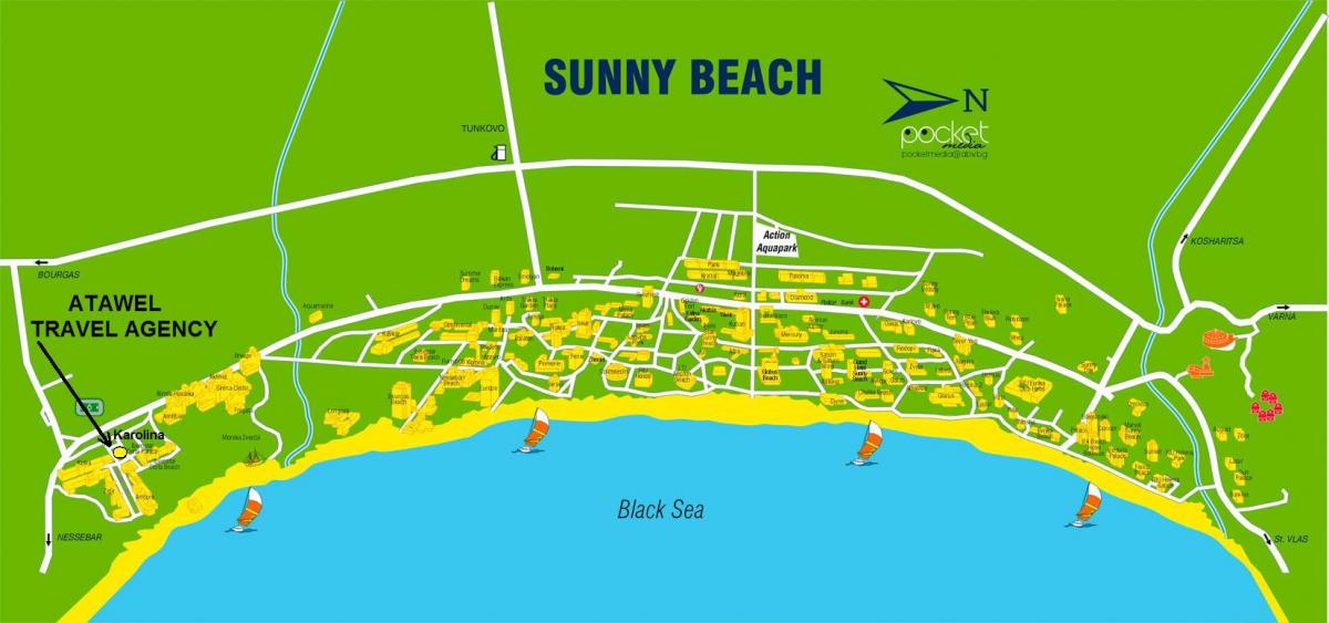 რუკა ბულგარეთი მზიანი beach