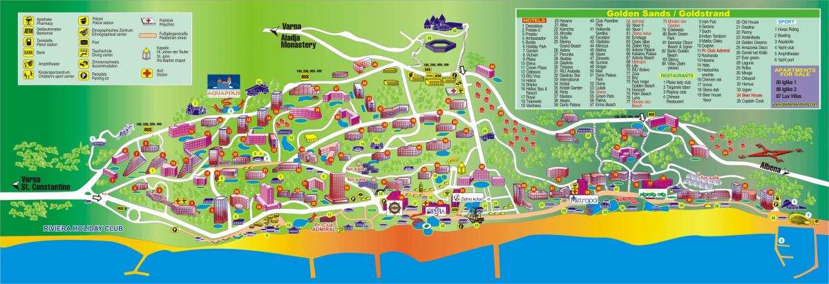 golden beach ბულგარეთის რუკა