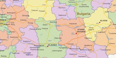 რუკა ბულგარეთი პოლიტიკური