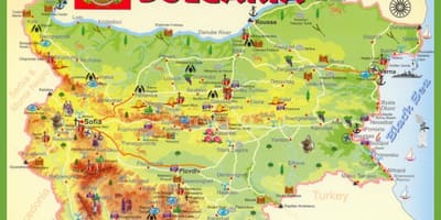 ბულგარეთი სანახაობა რუკა
