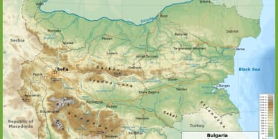 ბულგარეთი ტოპოგრაფიული რუკა