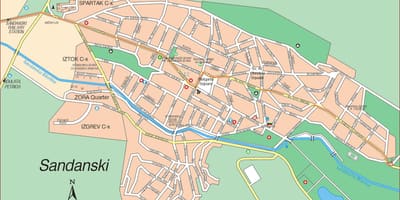 რუკა sandanski ბულგარეთი